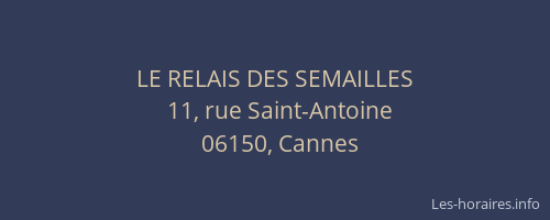 LE RELAIS DES SEMAILLES
