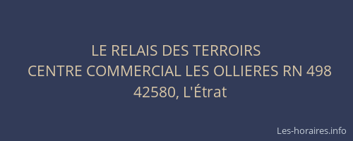 LE RELAIS DES TERROIRS