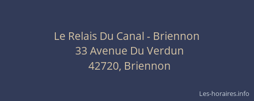 Le Relais Du Canal - Briennon