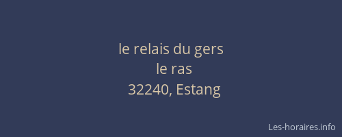 le relais du gers