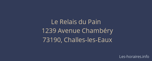 Le Relais du Pain