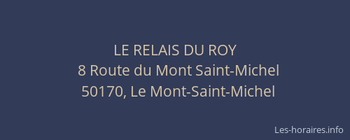 LE RELAIS DU ROY