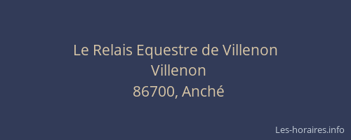 Le Relais Equestre de Villenon