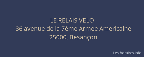 LE RELAIS VELO