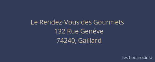 Le Rendez-Vous des Gourmets