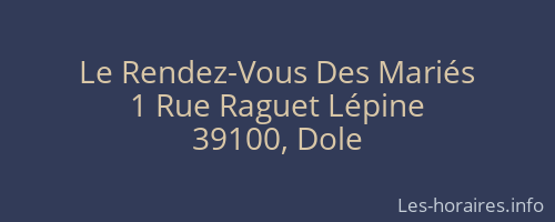 Le Rendez-Vous Des Mariés