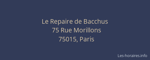 Le Repaire de Bacchus