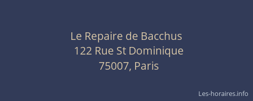 Le Repaire de Bacchus
