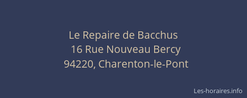 Le Repaire de Bacchus