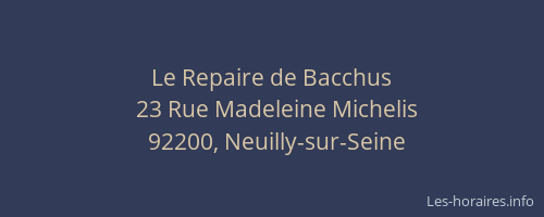 Le Repaire de Bacchus