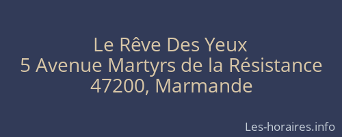 Le Rêve Des Yeux