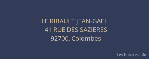 LE RIBAULT JEAN-GAEL