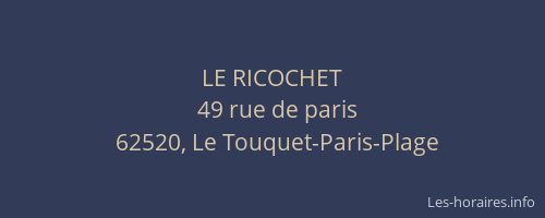 LE RICOCHET