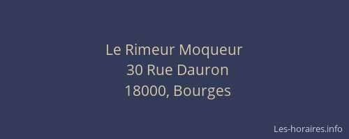 Le Rimeur Moqueur