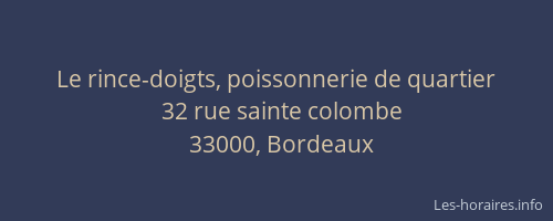 Le rince-doigts, poissonnerie de quartier