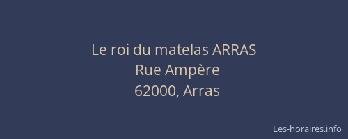 Le roi du matelas ARRAS