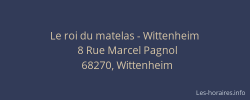 Le roi du matelas - Wittenheim