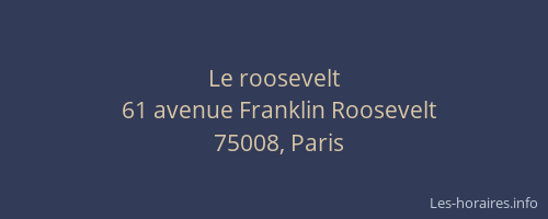 Le roosevelt