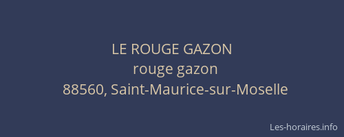 LE ROUGE GAZON