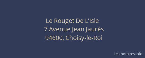 Le Rouget De L'Isle
