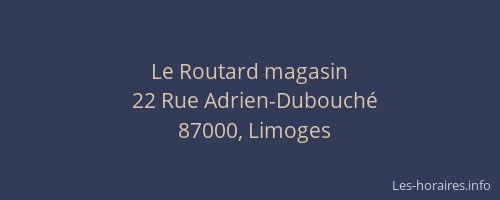 Le Routard magasin