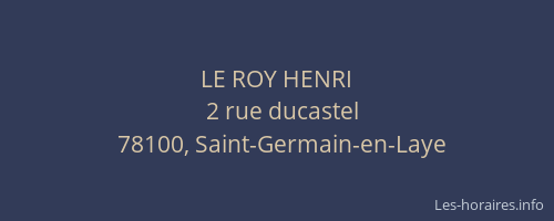 LE ROY HENRI