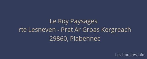Le Roy Paysages