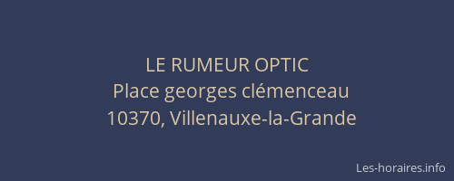 LE RUMEUR OPTIC