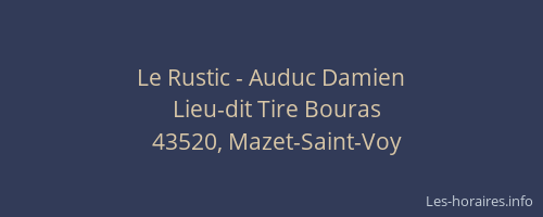 Le Rustic - Auduc Damien