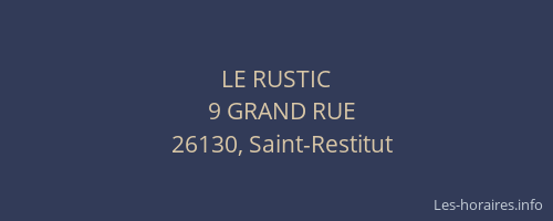 LE RUSTIC