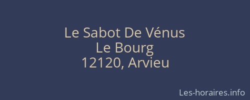 Le Sabot De Vénus