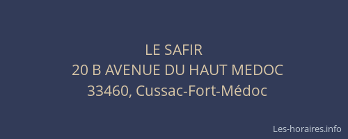 LE SAFIR