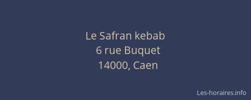 Le Safran kebab