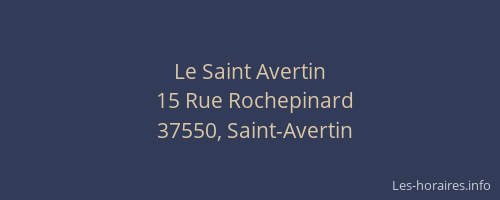 Le Saint Avertin