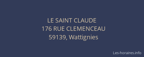 LE SAINT CLAUDE
