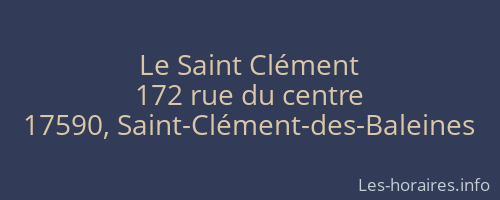 Le Saint Clément