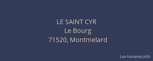 LE SAINT CYR