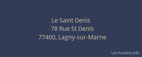 Le Saint Denis