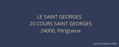 LE SAINT GEORGES
