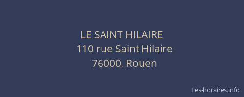 LE SAINT HILAIRE