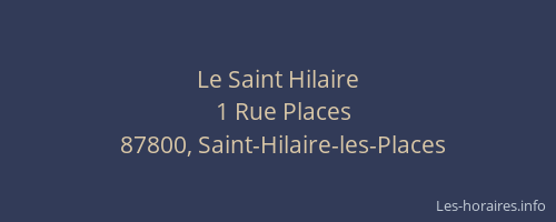 Le Saint Hilaire