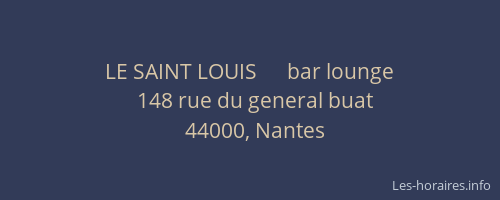 LE SAINT LOUIS      bar lounge
