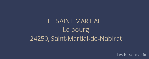 LE SAINT MARTIAL
