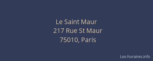 Le Saint Maur