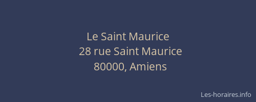 Le Saint Maurice