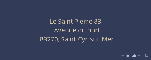 Le Saint Pierre 83