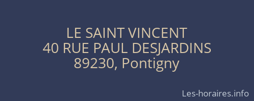 LE SAINT VINCENT