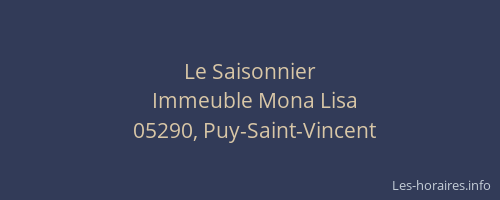 Le Saisonnier