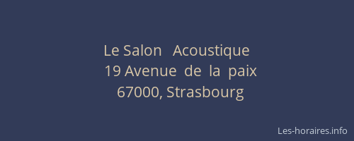 Le Salon   Acoustique