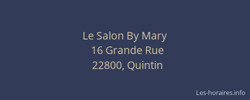 Le Salon By Mary